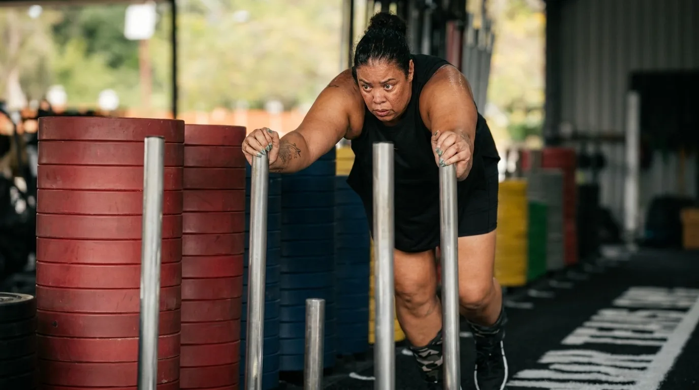 Rita training at Prime Revive Retreat during her weight loss programme in Phuket